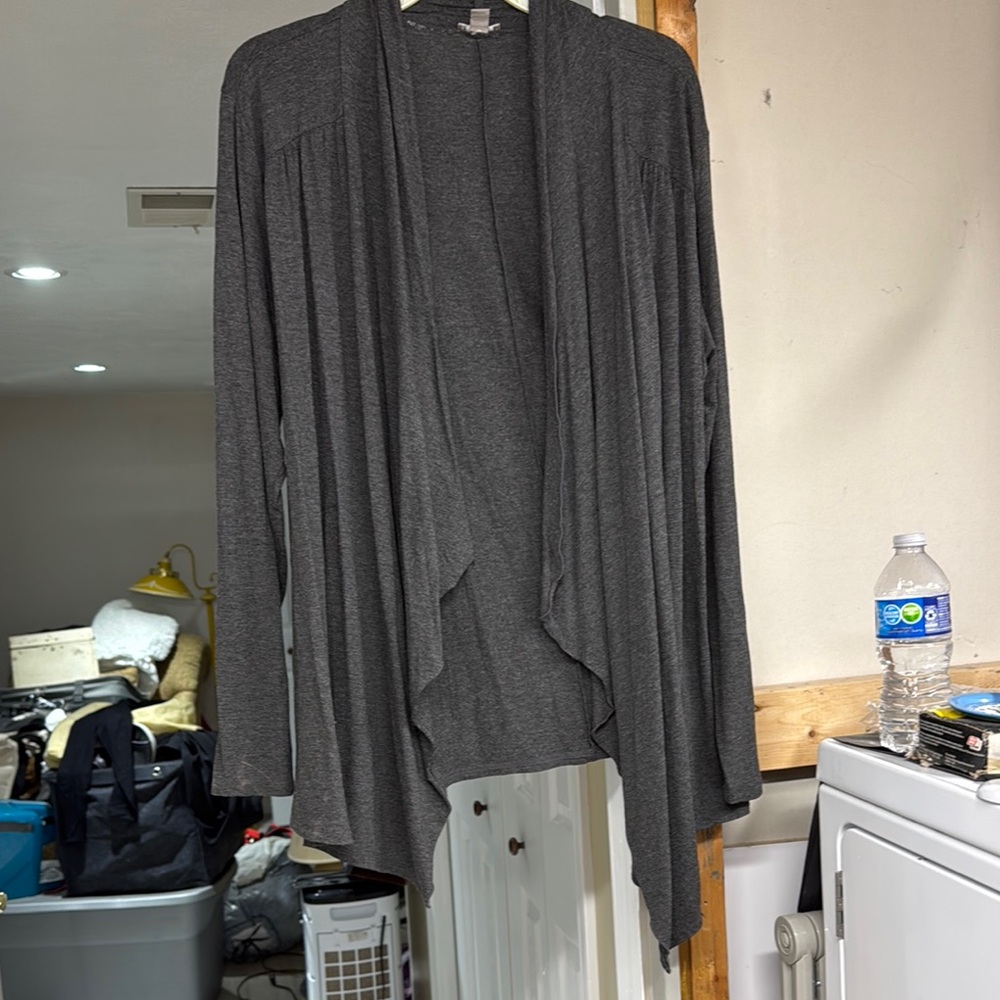 J Jill Gray Draped Cardigan